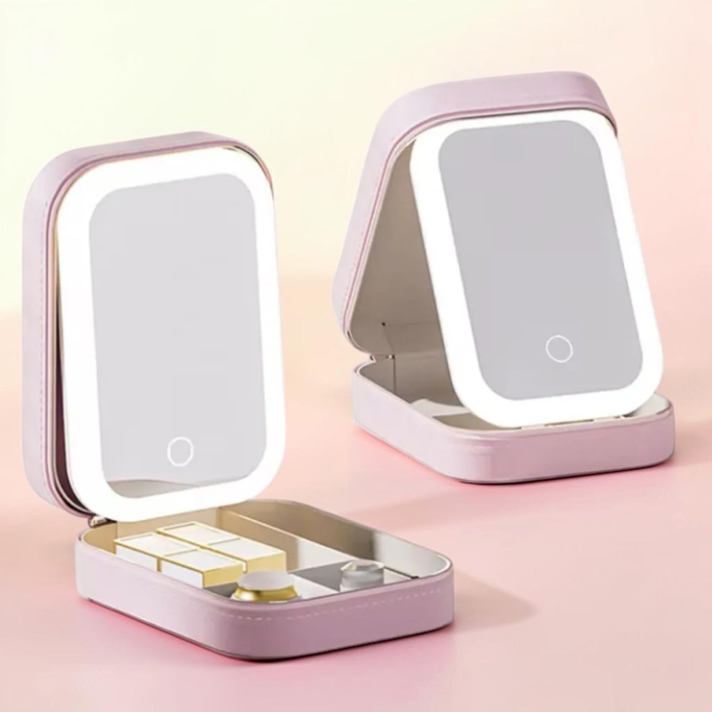 CONTOURA LED Lighted Portable Makeup Bag with Mirror