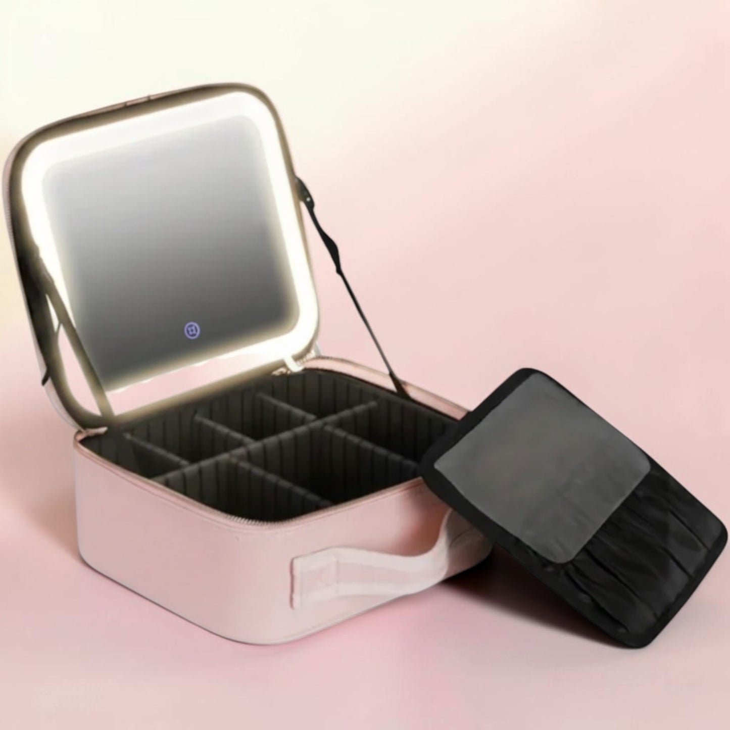 CONTOURA Large-Capacity PU Leather Travel Makeup & Cosmetic Organizer